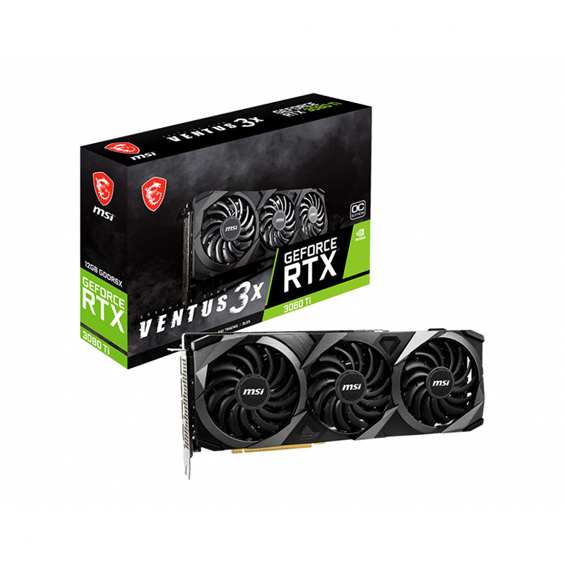 کارت گرافیک ام اس آی مدل RTX 3080TI Ventus 3X حافظه 12 گیگابایت (کارکرده)